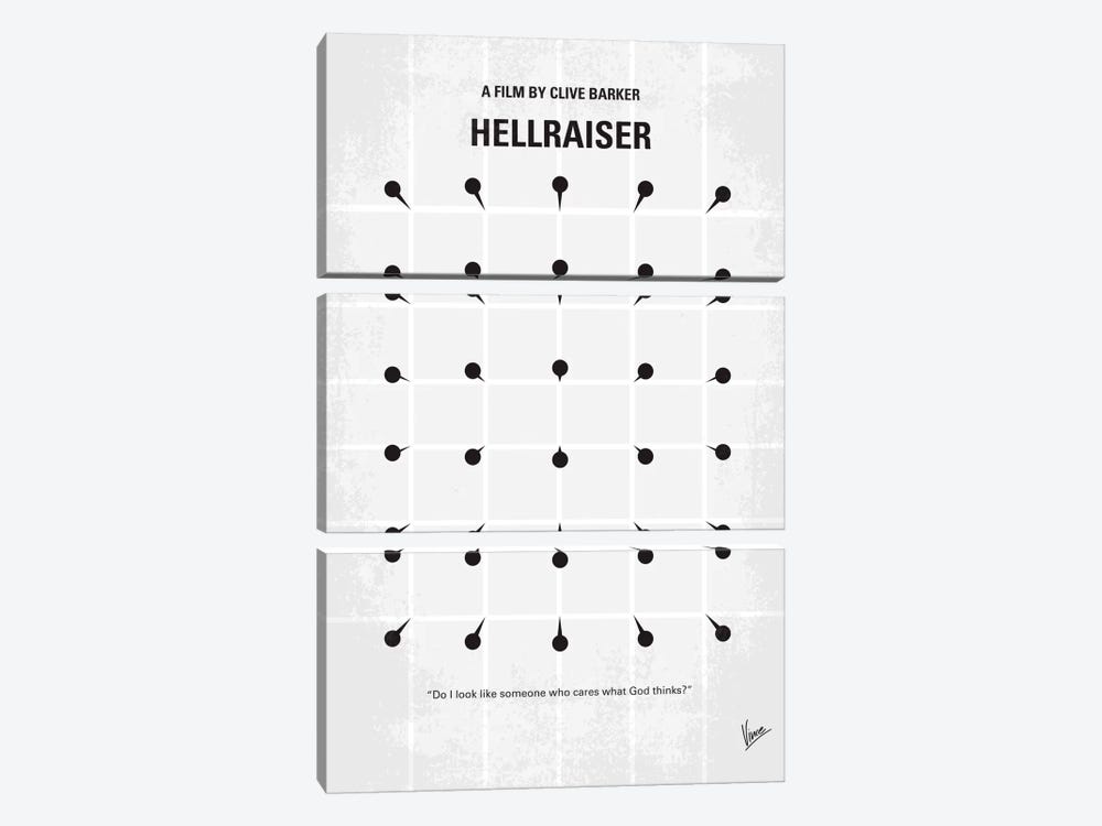 Hellraiser Minimal Movie Poster by Chungkong 3-piece Canvas Print