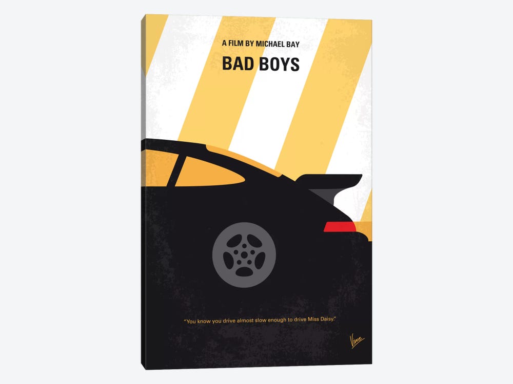 Bad Boys Minimal Movie Poster by Chungkong 1-piece Canvas Art