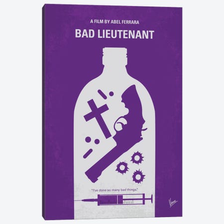 Bad Lieutenant Minimal Movie Poster Canvas Print #CKG492} by Chungkong Canvas Wall Art
