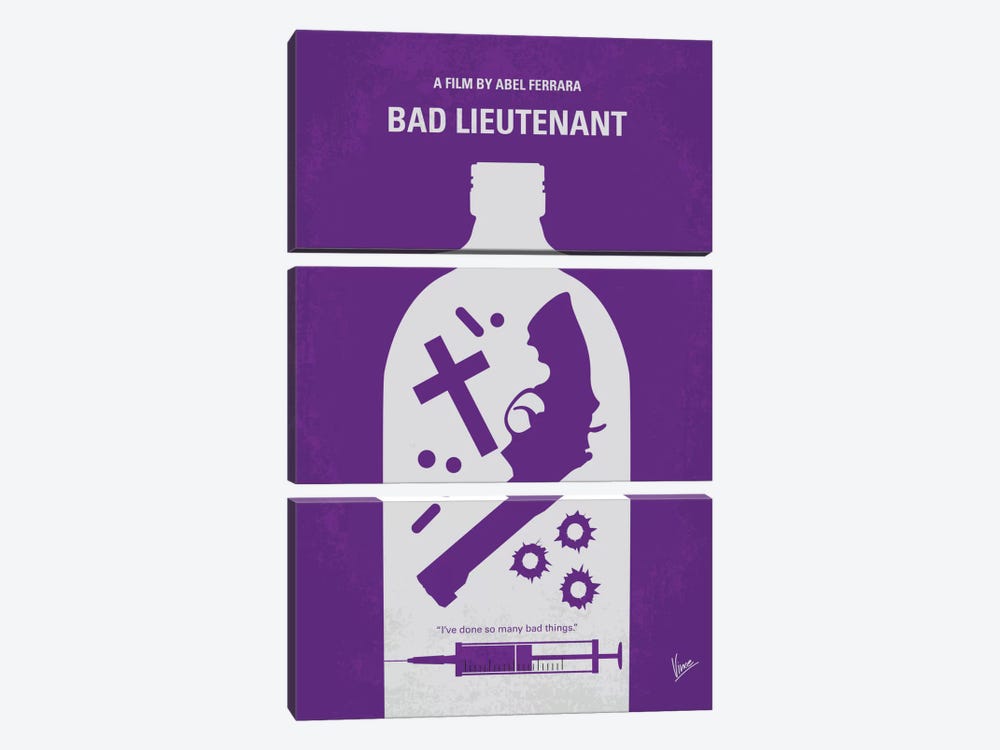Bad Lieutenant Minimal Movie Poster by Chungkong 3-piece Art Print