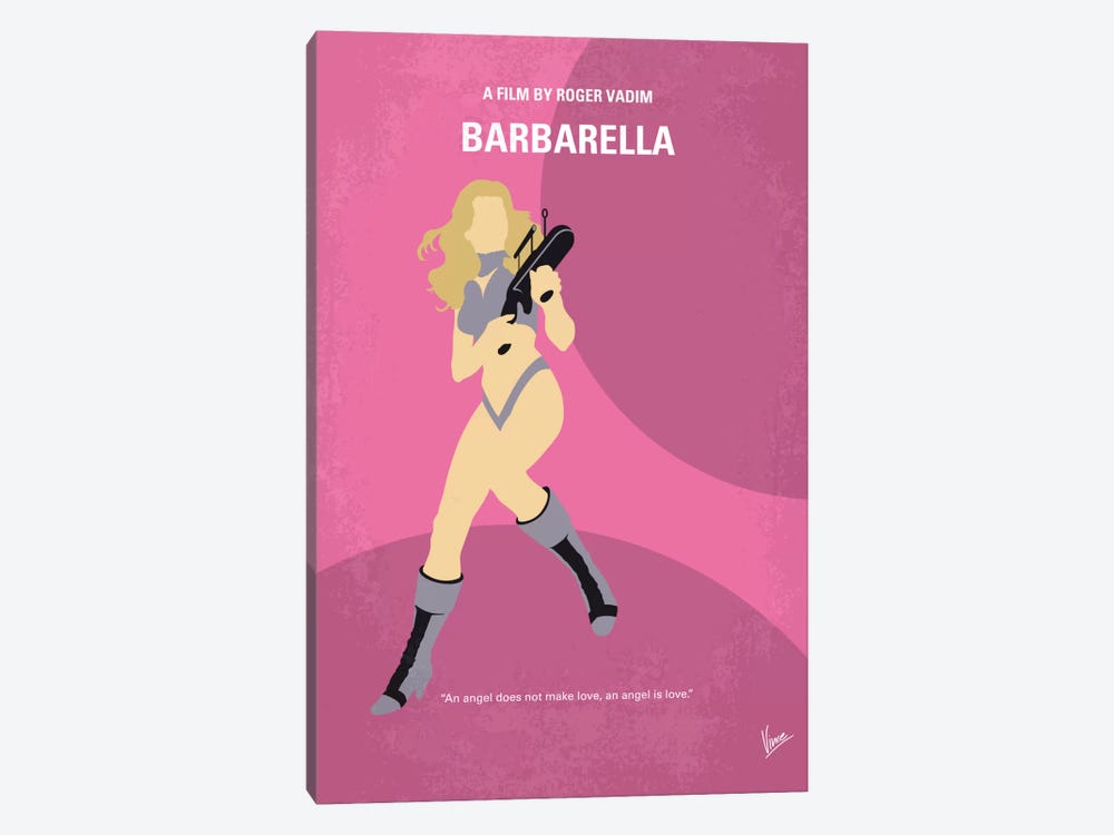 Barbarella Minimal Movie Poster by Chungkong 1-piece Canvas Art