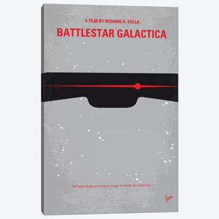 Battlestar Galactica Minimal Movie Poster Canvas Print #CKG494} by Chungkong Canvas Print