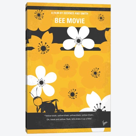 Bee Movie Minimal Movie Poster Canvas Print #CKG495} by Chungkong Canvas Print