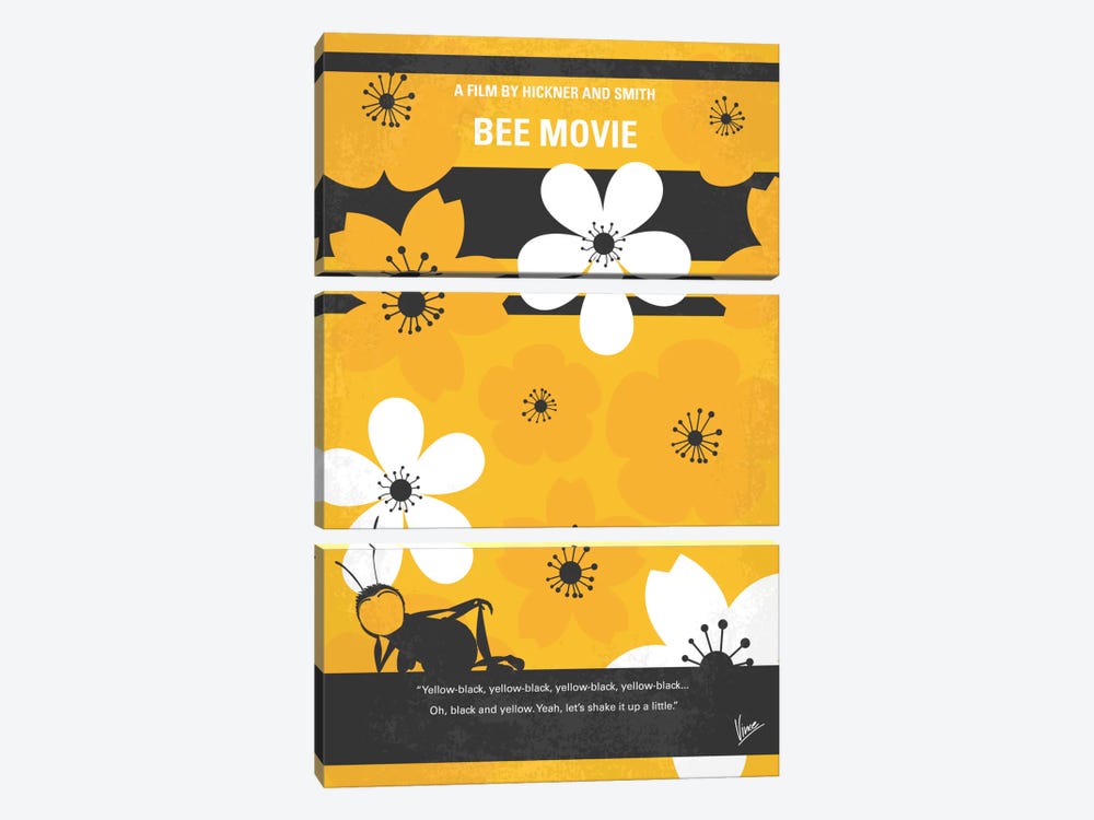 Bee Movie Minimal Movie Poster by Chungkong 3-piece Canvas Art