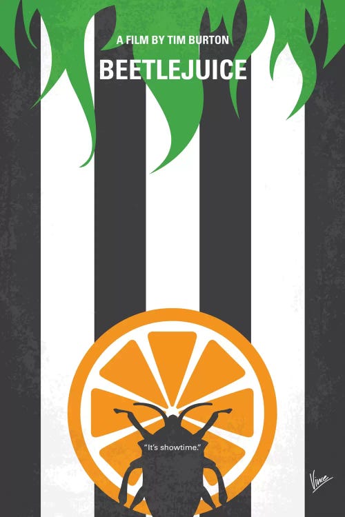 Beetlejuice Minimal Movie Poster by Chungkong wall art