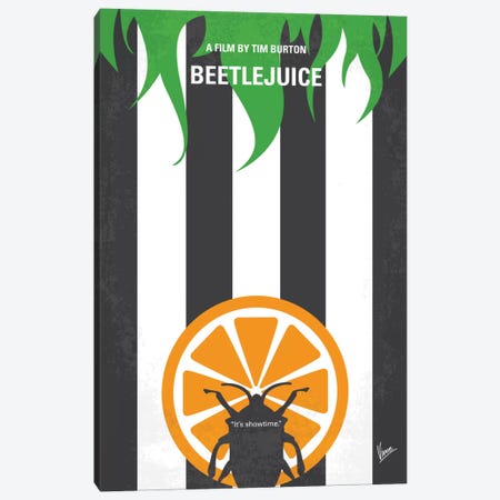 Beetlejuice Minimal Movie Poster Canvas Print #CKG496} by Chungkong Canvas Art Print