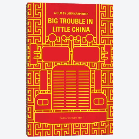 Big Trouble In Little China Minimal Movie Poster Canvas Print #CKG498} by Chungkong Canvas Wall Art
