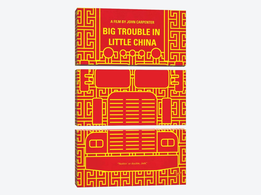 Big Trouble In Little China Minimal Movie Poster by Chungkong 3-piece Canvas Art Print