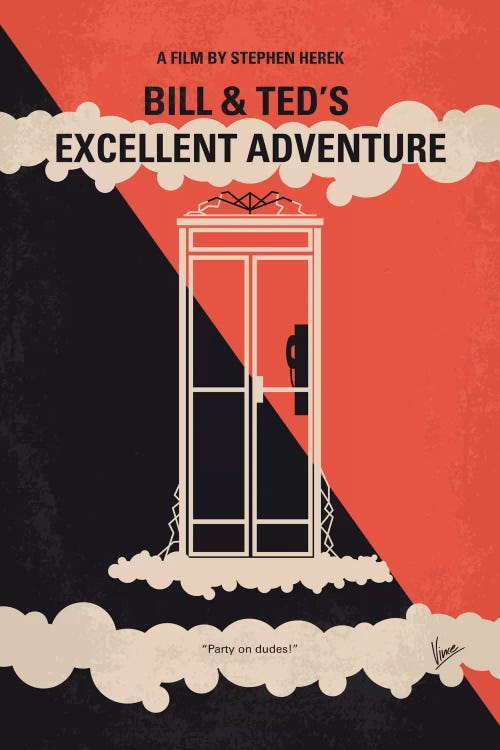 Bill & Ted's Excellent Adventure Minimal Movie Poster