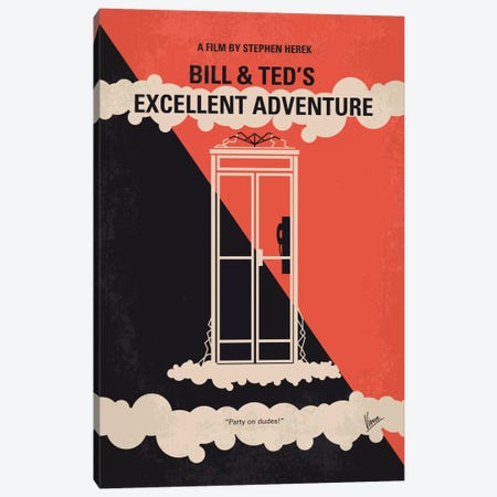 Bill & Ted's Excellent Adventure Minimal Movie Poster Canvas Print #CKG499} by Chungkong Canvas Artwork