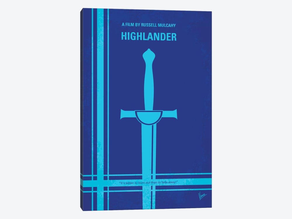 Highlander Minimal Movie Poster by Chungkong 1-piece Canvas Art