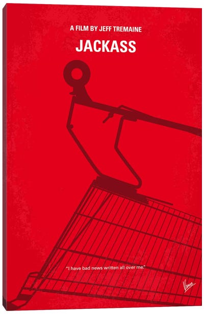 Jackass Minimal Movie Poster Canvas Art Print - Chungkong's Comedy Movie Posters
