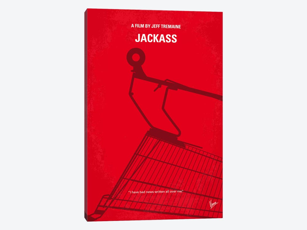 Jackass Minimal Movie Poster by Chungkong 1-piece Canvas Print