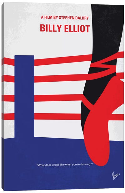 Billy Elliot Minimal Movie Poster Canvas Art Print - Minimalist Posters