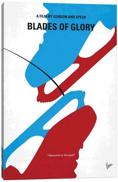 Blades Of Glory Minimal Movie Poster Canvas Art Print - Chungkong's Comedy Movie Posters