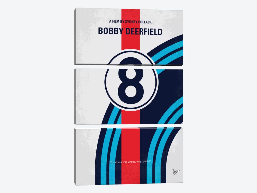 Bobby Deerfield Minimal Movie Poster by Chungkong 3-piece Canvas Wall Art