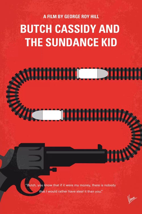 Butch Cassidy And The Sundance Kid Minimal Movie Poster