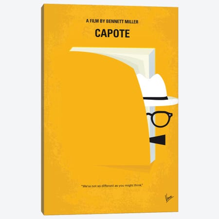 Capote Minimal Movie Poster Canvas Print #CKG508} by Chungkong Canvas Wall Art
