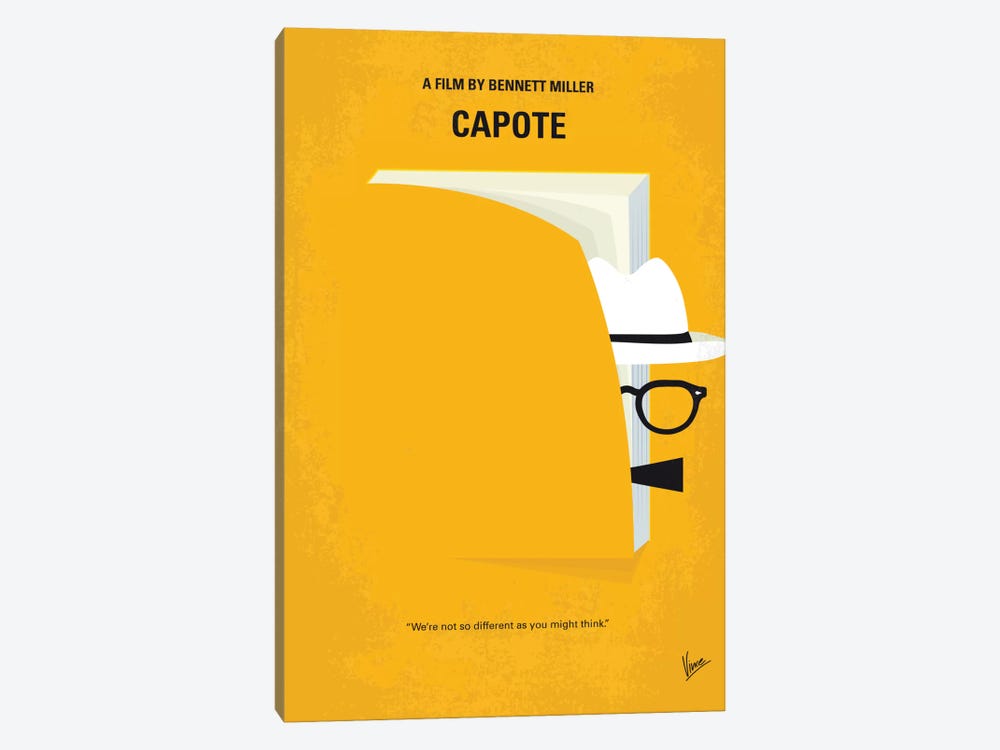 Capote Minimal Movie Poster by Chungkong 1-piece Canvas Print