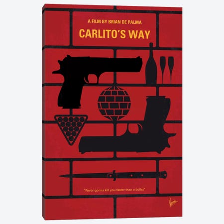Carlito's Way Minimal Movie Poster Canvas Print #CKG509} by Chungkong Canvas Art