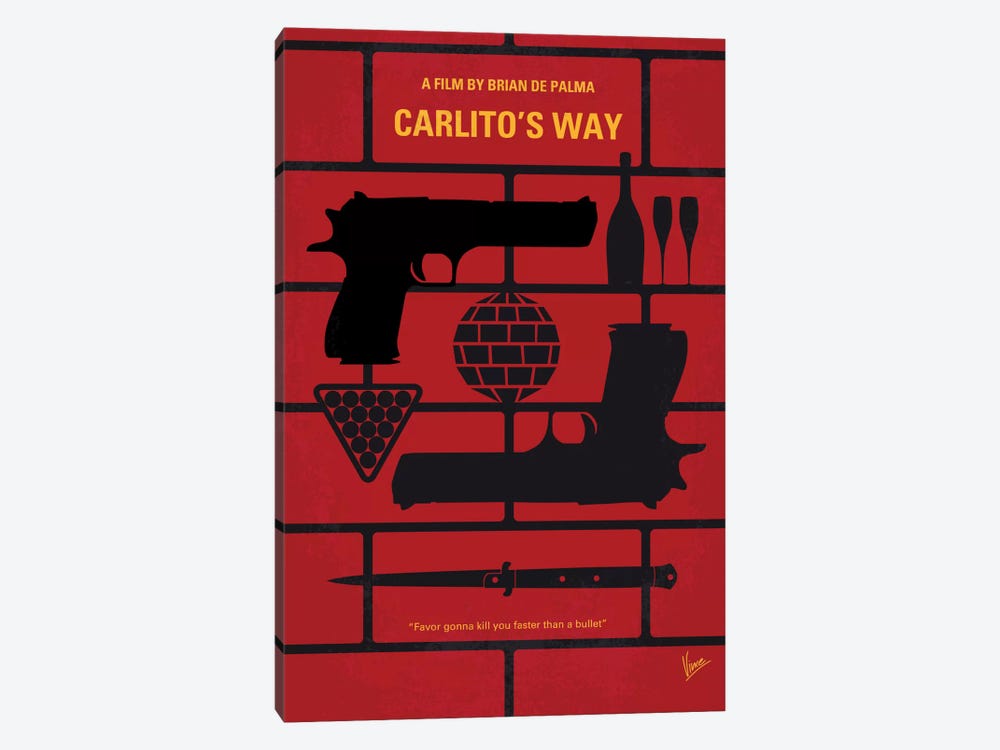 Carlito's Way Minimal Movie Poster by Chungkong 1-piece Canvas Wall Art