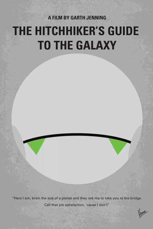 The Hitchhiker's Guide To The Galaxy Minimal Movie Poster