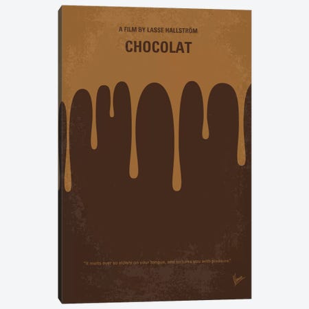 Chocolat Minimal Movie Poster Canvas Print #CKG511} by Chungkong Canvas Print