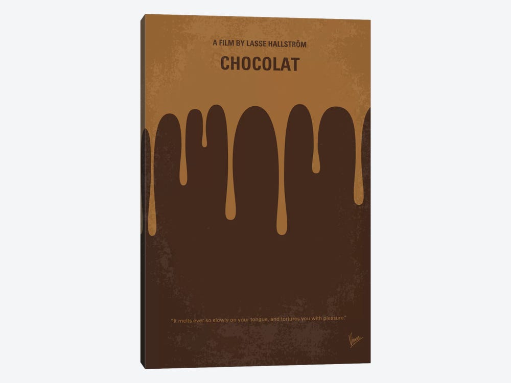 Chocolat Minimal Movie Poster by Chungkong 1-piece Canvas Art Print