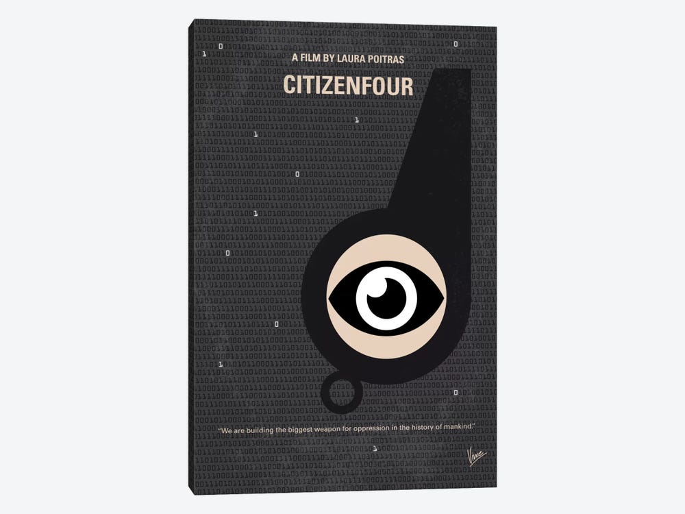 Citizenfour Minimal Movie Poster by Chungkong 1-piece Canvas Artwork