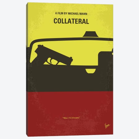 Collateral Minimal Movie Poster Canvas Print #CKG513} by Chungkong Canvas Art Print
