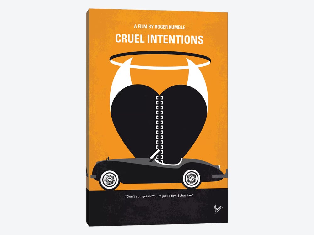 Cruel Intentions Minimal Movie Poster by Chungkong 1-piece Canvas Art
