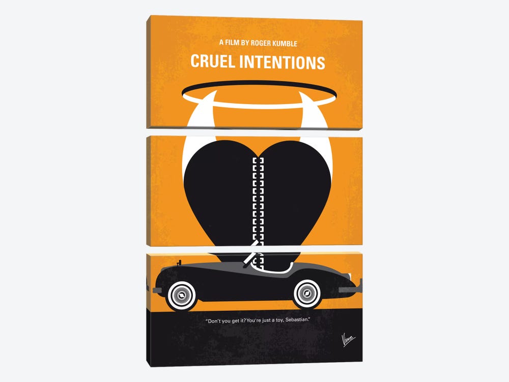 Cruel Intentions Minimal Movie Poster by Chungkong 3-piece Canvas Art