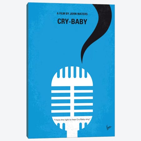 Cry-Baby Minimal Movie Poster Canvas Print #CKG517} by Chungkong Canvas Wall Art