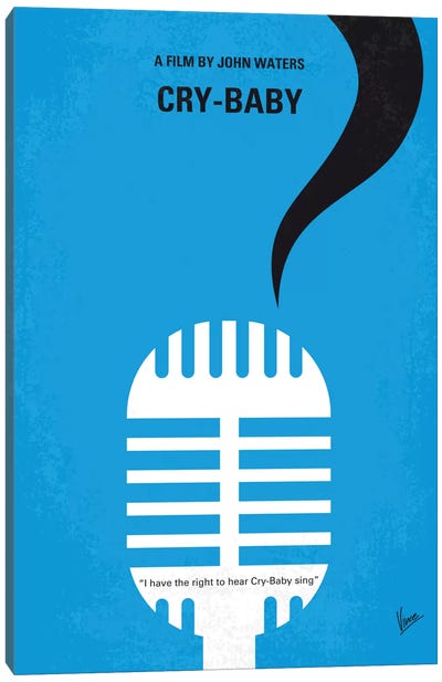 Cry-Baby Minimal Movie Poster Canvas Art Print - Comedy Minimalist Movie Posters