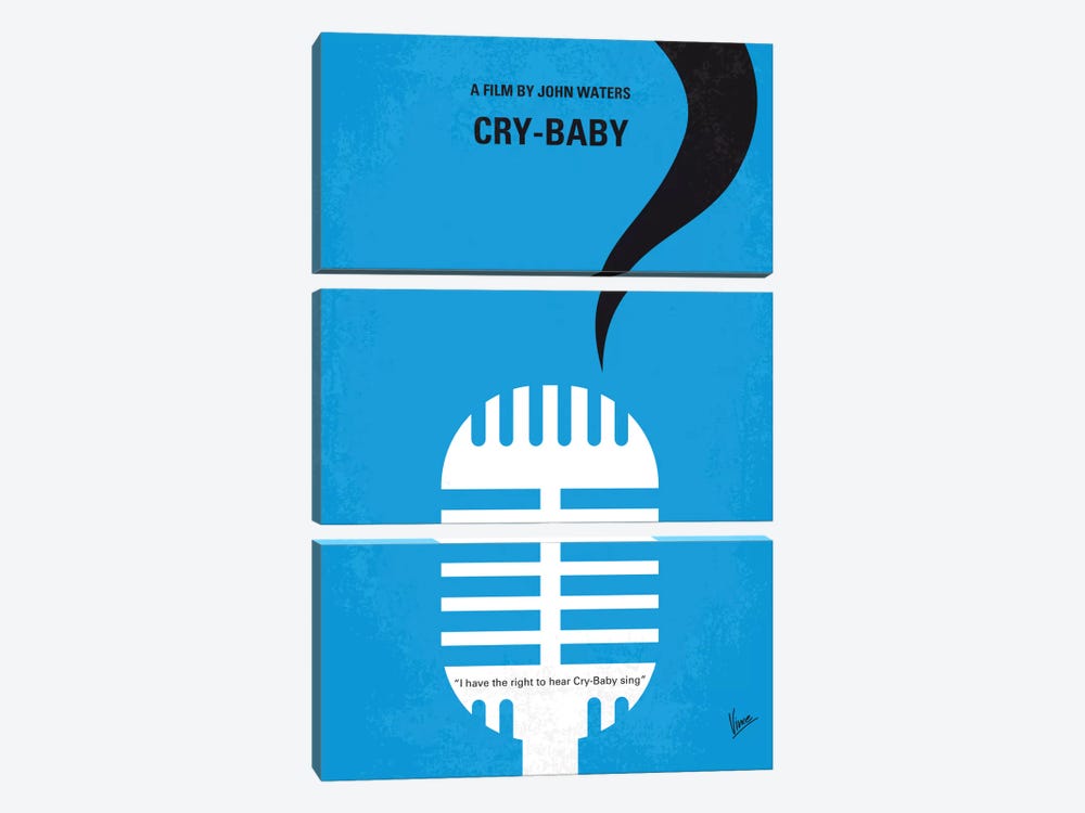 Cry-Baby Minimal Movie Poster by Chungkong 3-piece Canvas Art Print