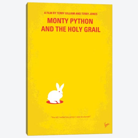 Monty Python And The Holy Grail Minimal Movie Poster Canvas Print #CKG51} by Chungkong Canvas Wall Art