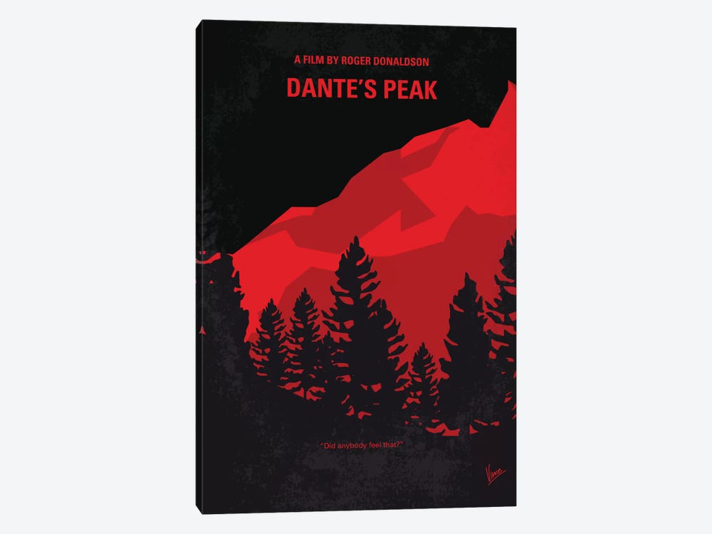 Dante's Peak Minimal Movie Poster by Chungkong 1-piece Canvas Art Print