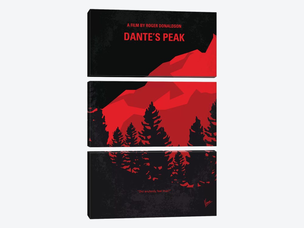 Dante's Peak Minimal Movie Poster by Chungkong 3-piece Canvas Art Print