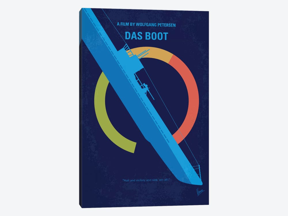 Das Boot Minimal Movie Poster by Chungkong 1-piece Canvas Wall Art