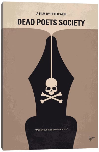 Dead Poet's Society Minimal Movie Poster Canvas Art Print - Minimalist Posters