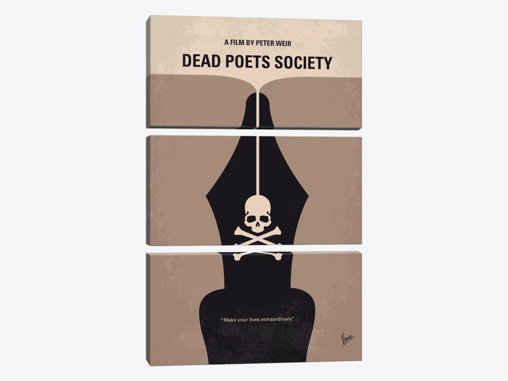 Dead Poet's Society Minimal Movie Poster by Chungkong 3-piece Canvas Print