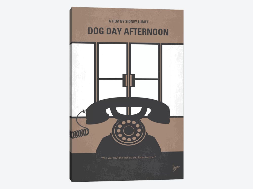 Dog Day Afternoon Minimal Movie Poster by Chungkong 1-piece Canvas Artwork