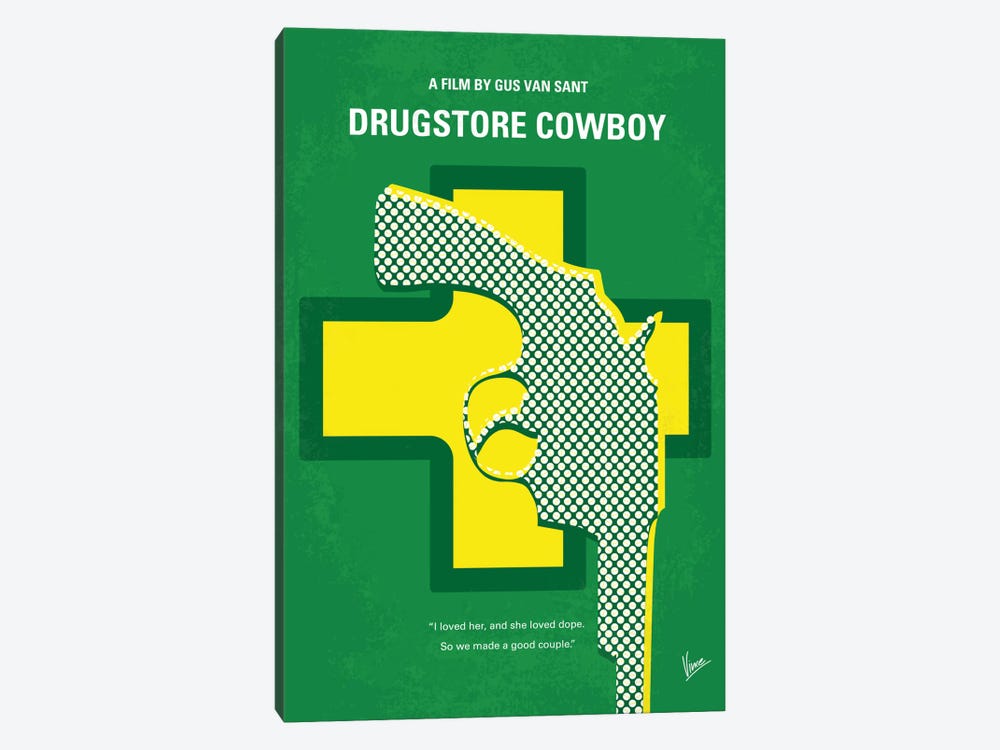 Drugstore Cowboy Minimal Movie Poster by Chungkong 1-piece Canvas Art Print