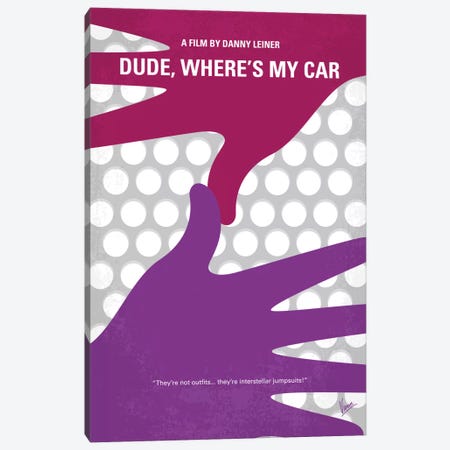 Dude, Where's My Car? Minimal Movie Poster Canvas Print #CKG527} by Chungkong Canvas Print