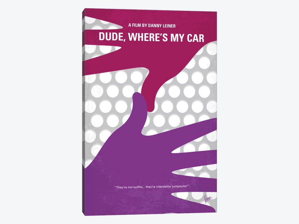 Dude, Where's My Car? Minimal Movie Poster by Chungkong 1-piece Canvas Artwork