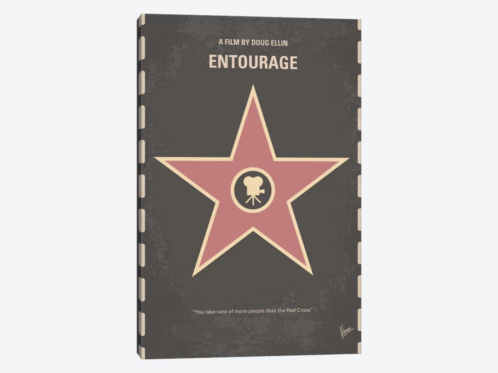 Entourage Minimal Movie Poster by Chungkong 1-piece Canvas Print