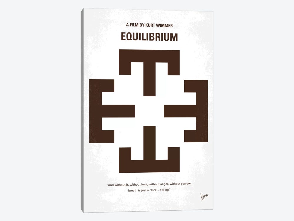 Equilibrium Minimal Movie Poster by Chungkong 1-piece Canvas Artwork