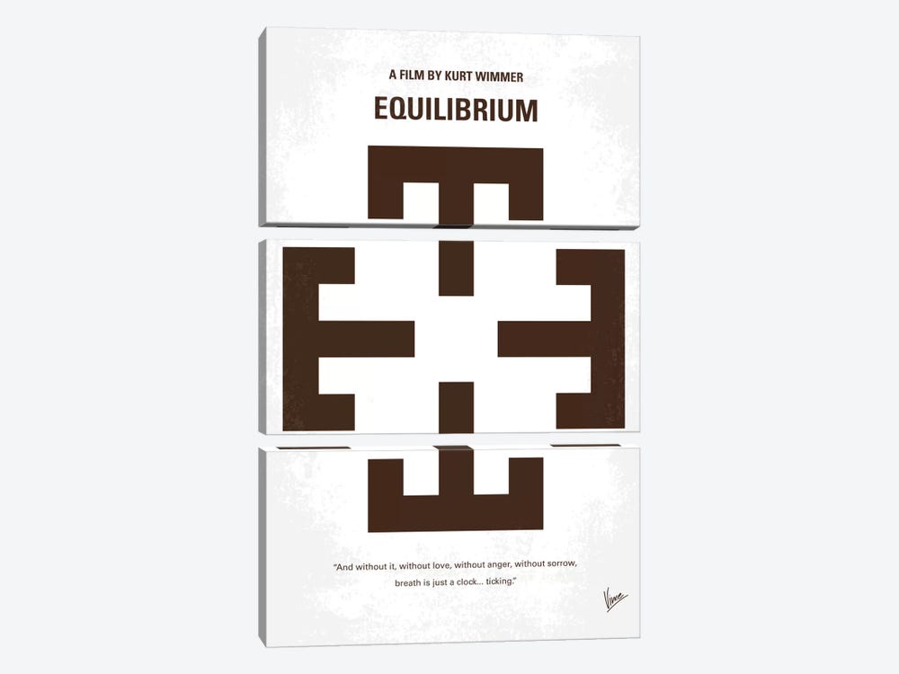 Equilibrium Minimal Movie Poster by Chungkong 3-piece Canvas Art