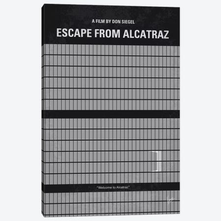Escape From Alcatraz Minimal Movie Poster Canvas Print #CKG530} by Chungkong Canvas Print