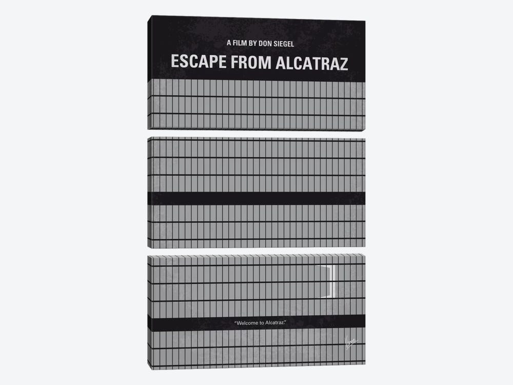 Escape From Alcatraz Minimal Movie Poster by Chungkong 3-piece Canvas Artwork